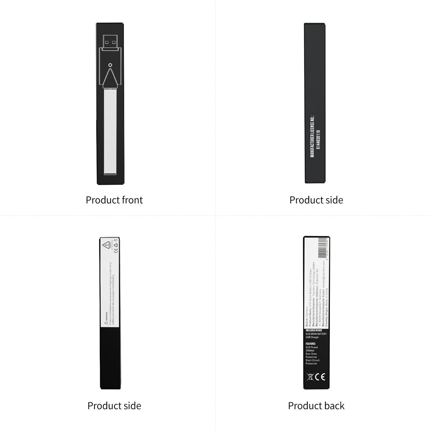 CannBro 510 Draw Aktivierter Vape-Akku