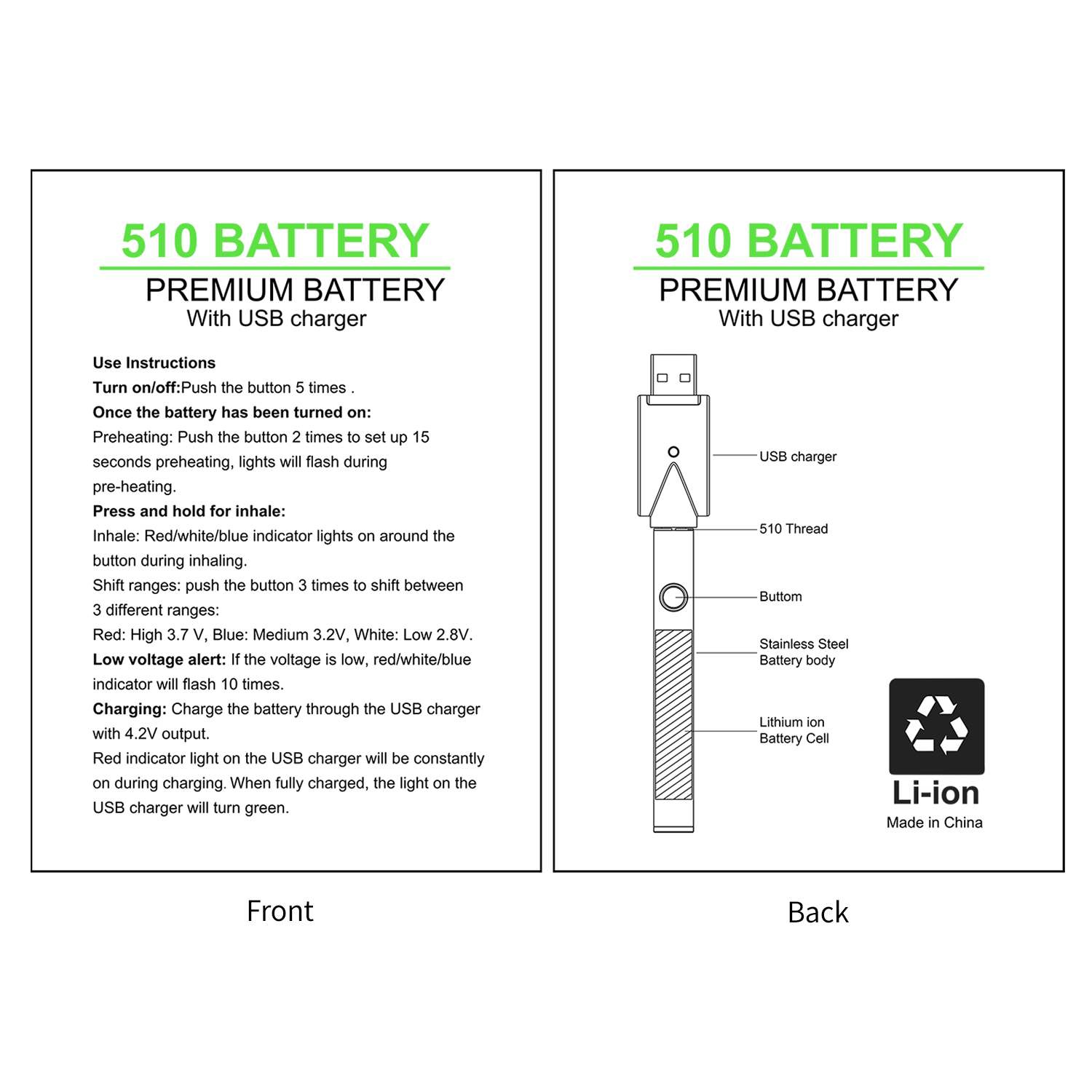 CannBro 510 Button Battery