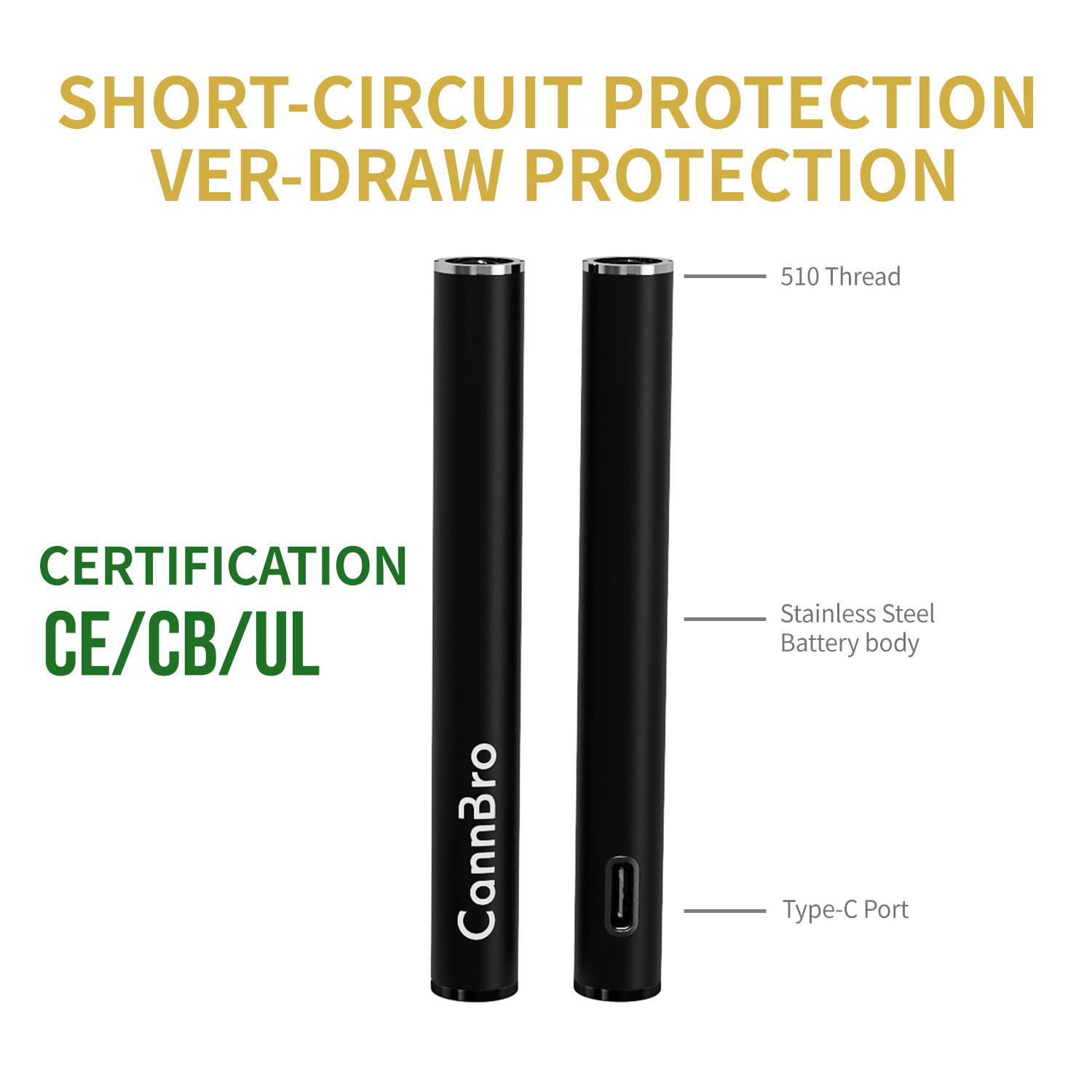 CannBro 510 Draw Activated Vape Battery