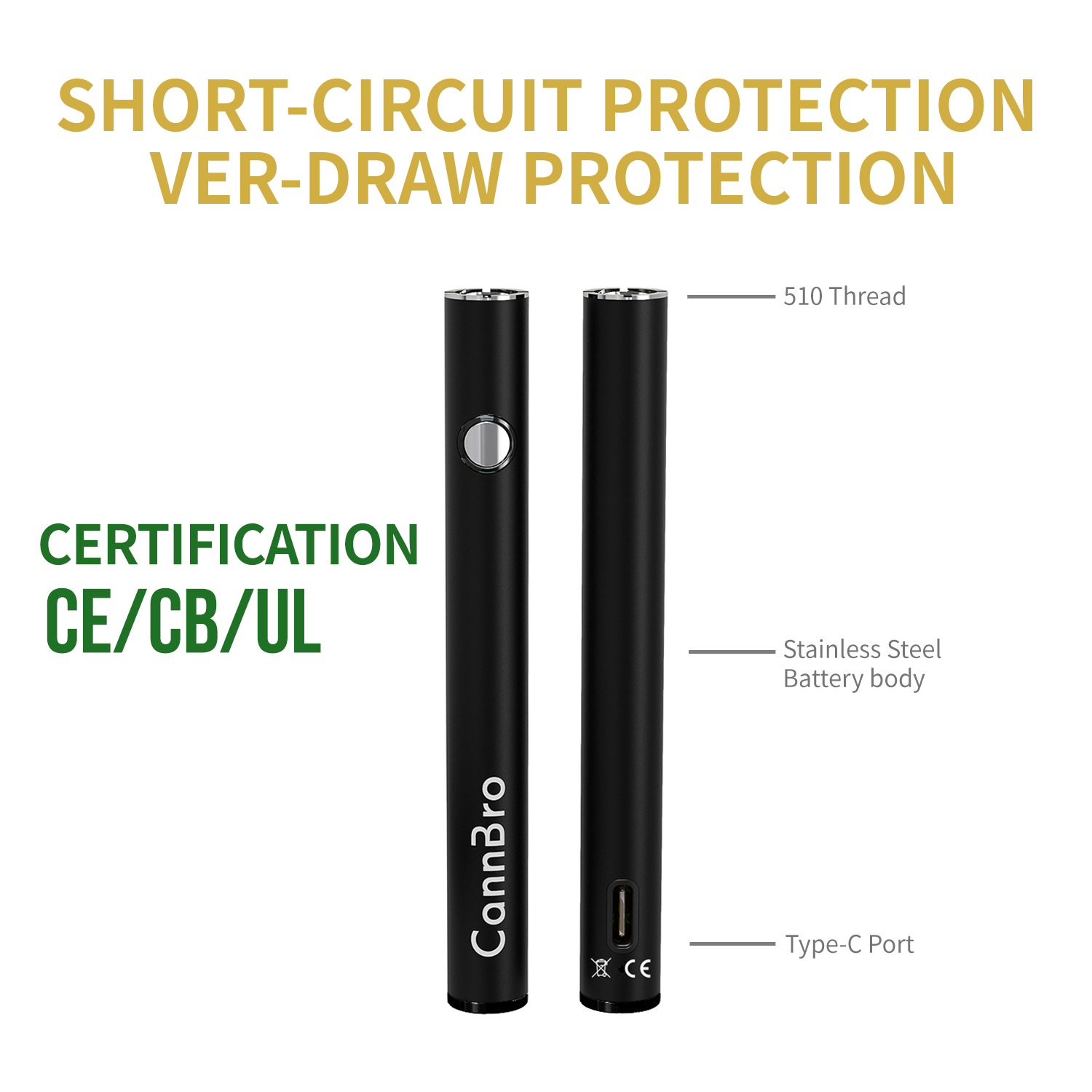 CannBro 510 Button Battery