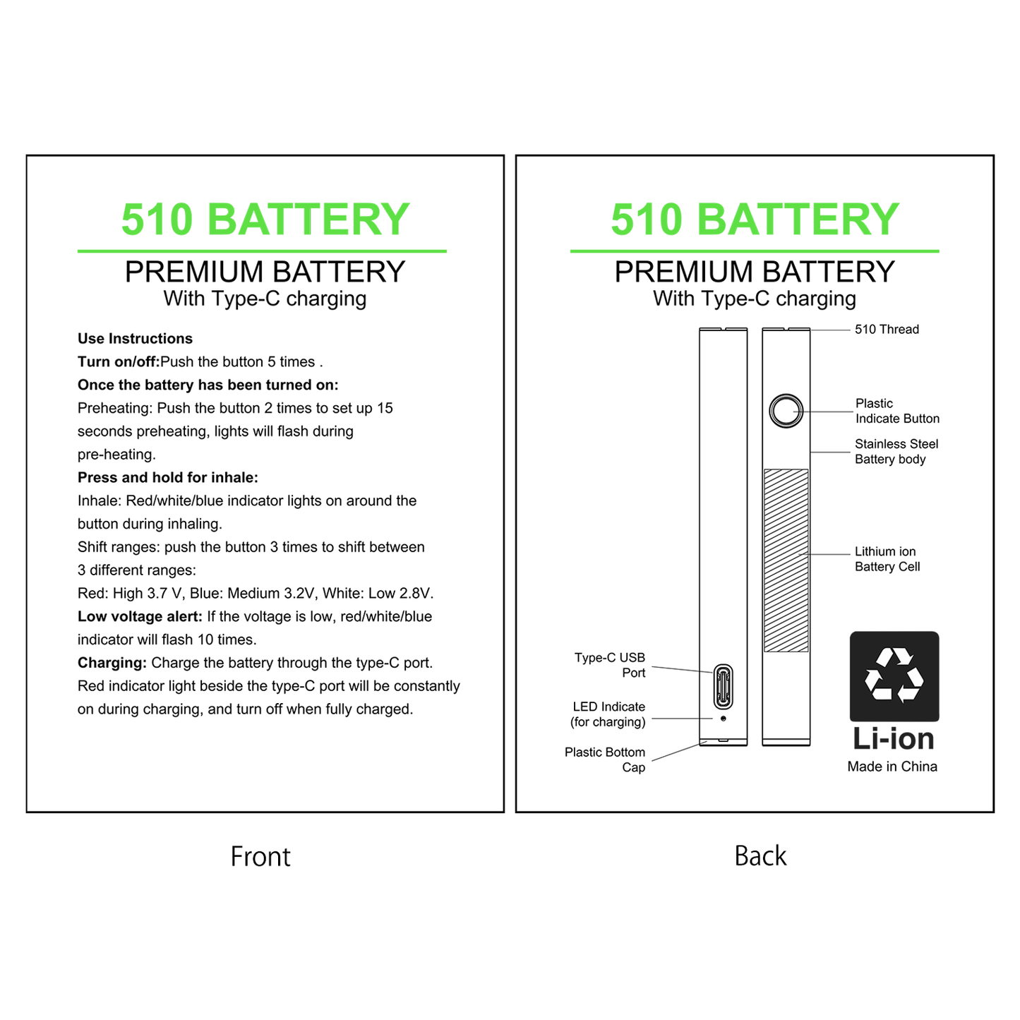 CannBro 510 Knopfbatterie