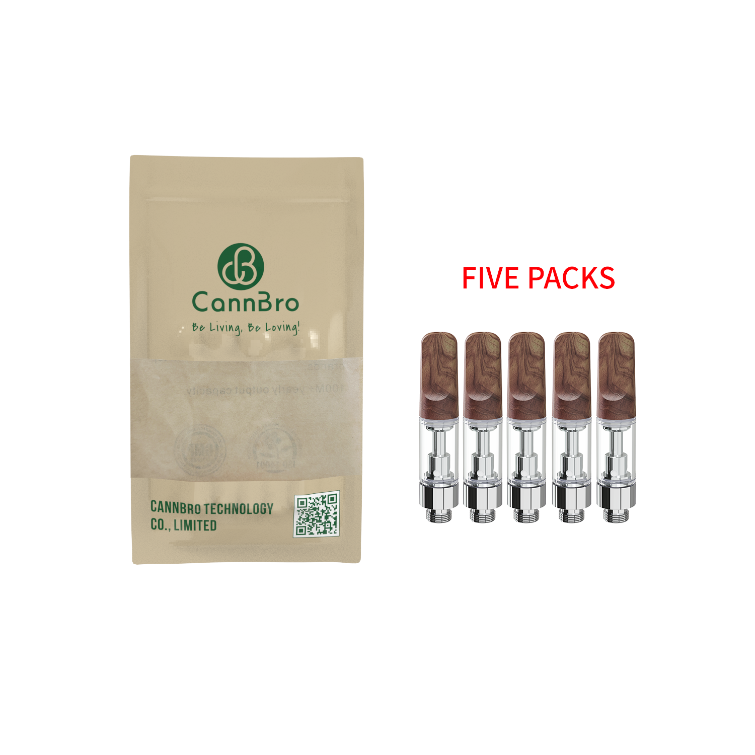 CannBro 510 Wooden Cartridges Pack of 5