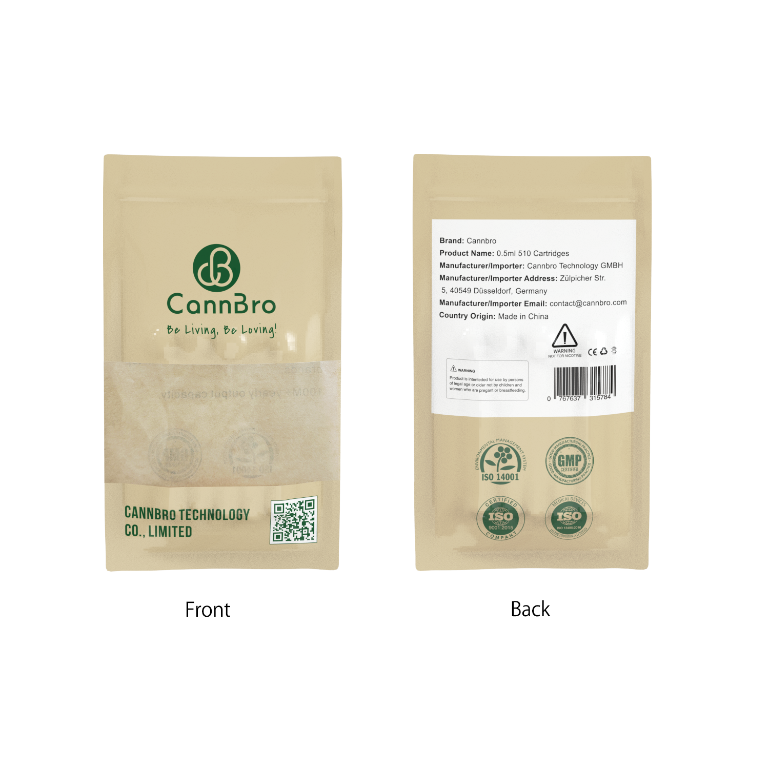 CannBro 510 Wooden Cartridges Pack of 5