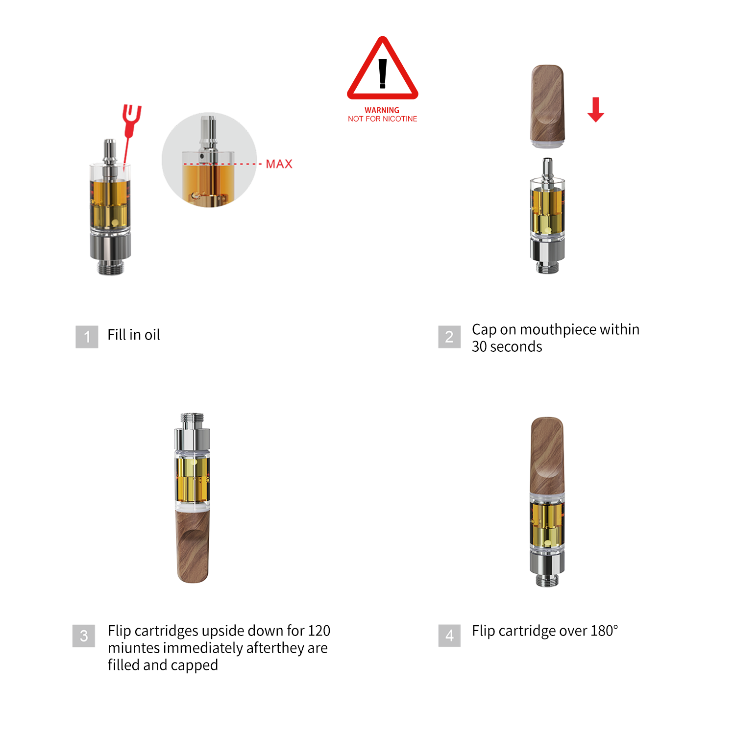 CannBro 510 Wooden Cartridges Pack of 5