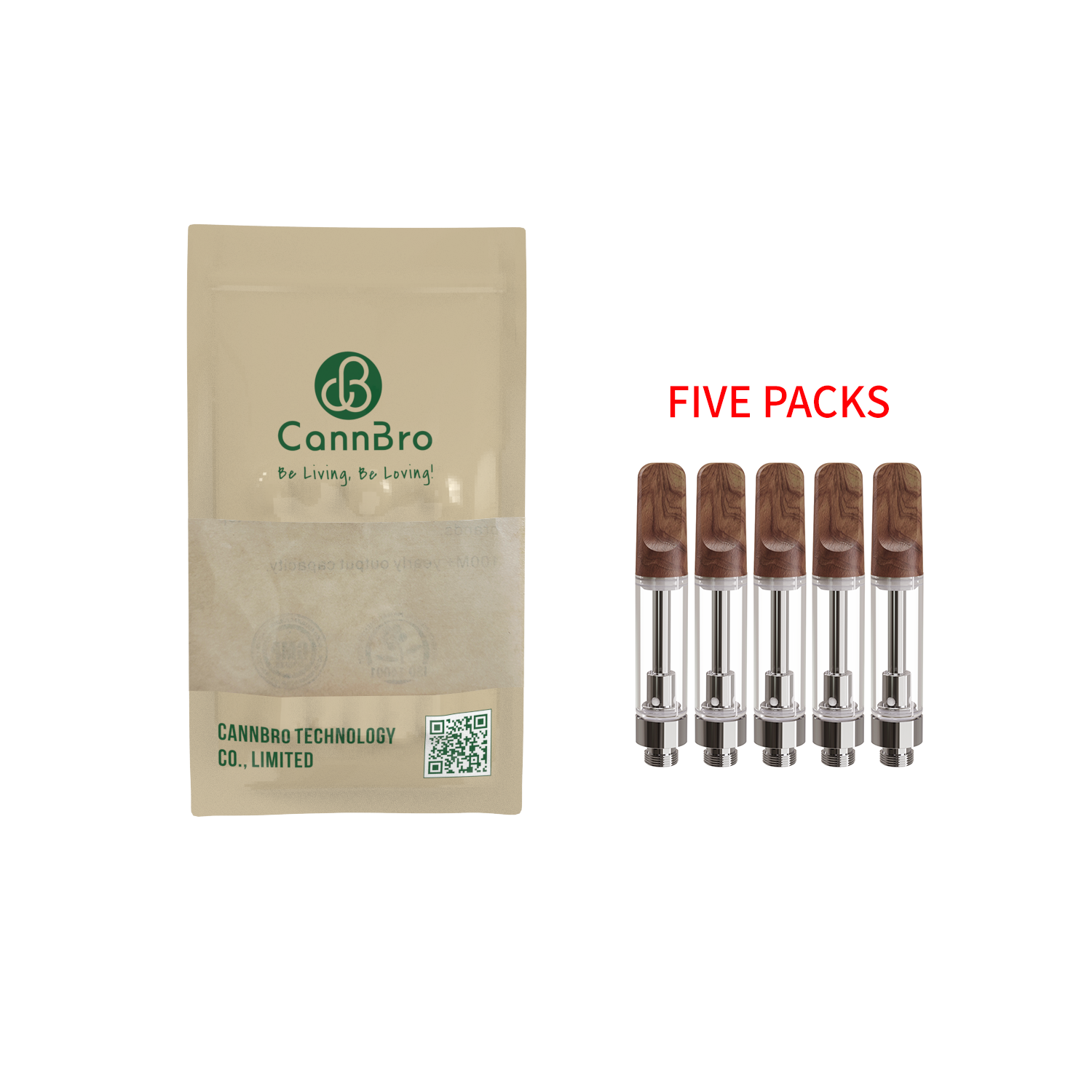CannBro 510 Wooden Cartridges Pack of 5